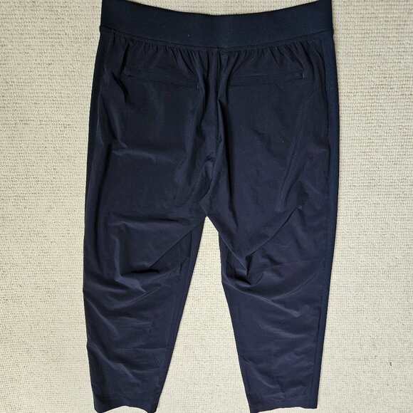 Athleta Brooklyn Mid Rise Ankle Pant 10P 10 Petite Navy Blue Casual Athleisure - Picture 10 of 10